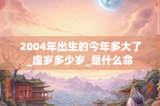 2004年出生的今年多大了_虚岁多少岁_是什么命