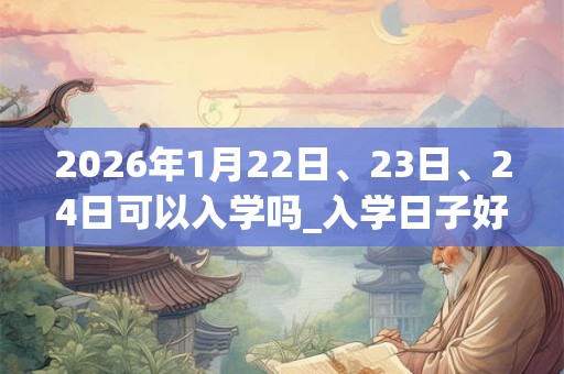 2026年1月22日、23日、24日可以入学吗_入学日子好吗