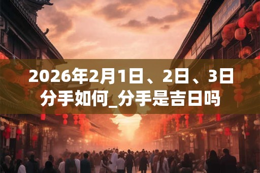 2026年2月1日、2日、3日分手如何_分手是吉日吗