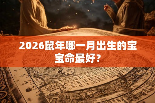 2026鼠年哪一月出生的宝宝命最好？