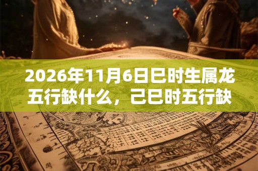 2026年11月6日巳时生属龙五行缺什么，己巳时五行缺什么