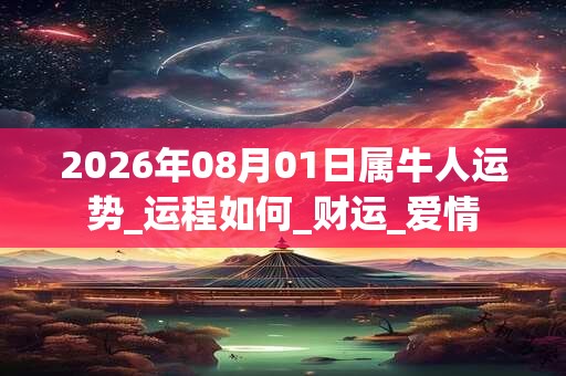 2026年08月01日属牛人运势_运程如何_财运_爱情
