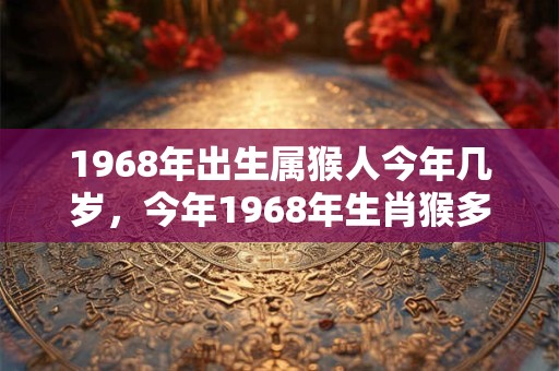 1968年出生属猴人今年几岁，今年1968年生肖猴多大