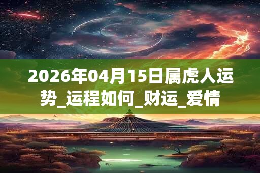 2026年04月15日属虎人运势_运程如何_财运_爱情