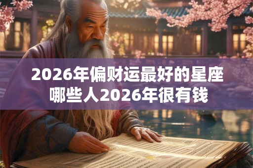 2026年偏财运最好的星座 哪些人2026年很有钱