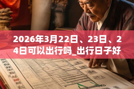2026年3月22日、23日、24日可以出行吗_出行日子好吗