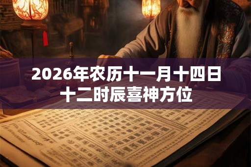 2026年农历十一月十四日十二时辰喜神方位