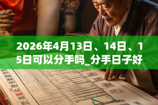 2026年4月13日、14日、15日可以分手吗_分手日子好吗