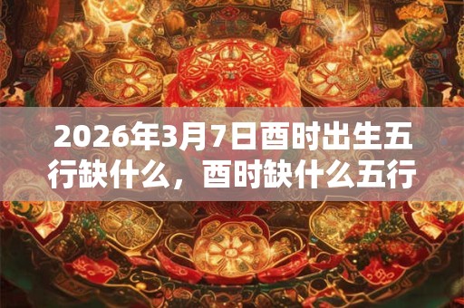 2026年3月7日酉时出生五行缺什么，酉时缺什么五行
