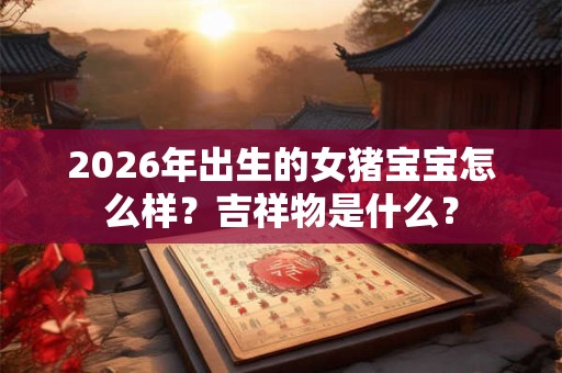 2026年出生的女猪宝宝怎么样？吉祥物是什么？