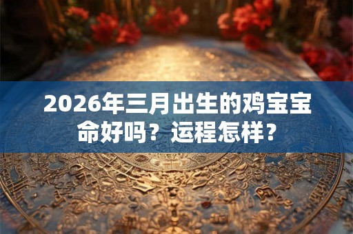 2026年三月出生的鸡宝宝命好吗？运程怎样？