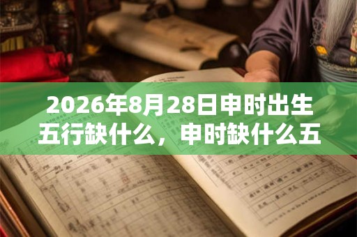 2026年8月28日申时出生五行缺什么，申时缺什么五行