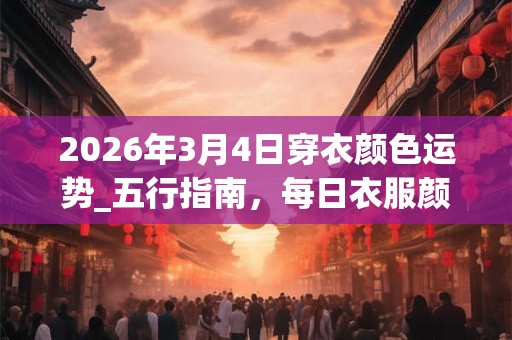 2026年3月4日穿衣颜色运势_五行指南，每日衣服颜色幸运色