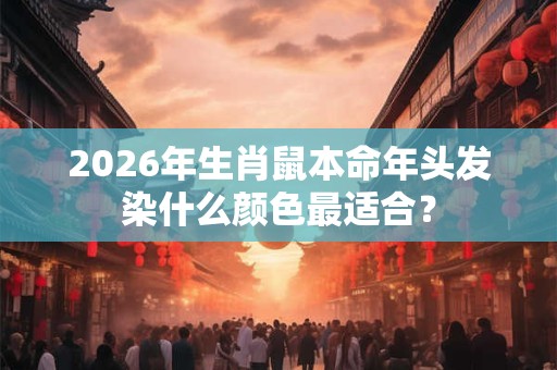 2026年生肖鼠本命年头发染什么颜色最适合？