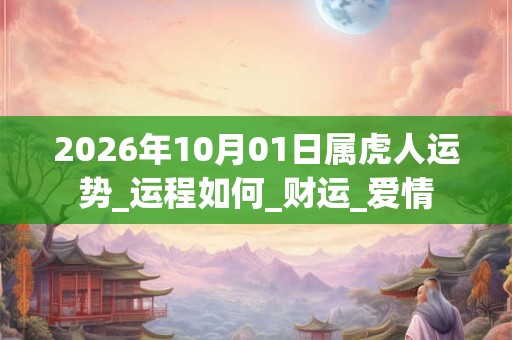 2026年10月01日属虎人运势_运程如何_财运_爱情