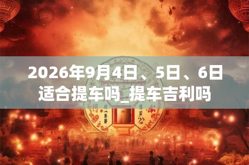 2026年9月4日、5日、6日适合提车吗_提车吉利吗