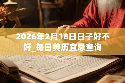 2026年2月18日日子好不好_每日黄历宜忌查询
