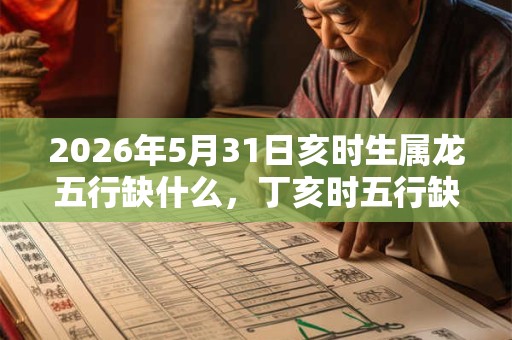 2026年5月31日亥时生属龙五行缺什么，丁亥时五行缺什么
