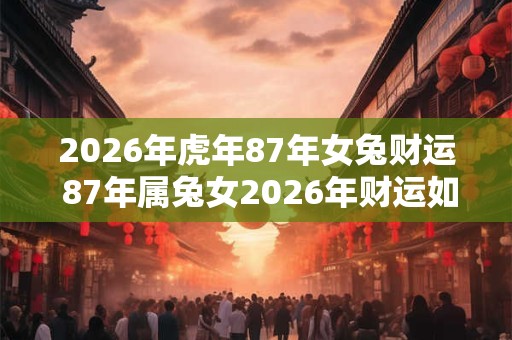 2026年虎年87年女兔财运 87年属兔女2026年财运如何