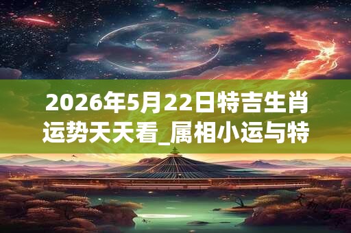 2026年5月22日特吉生肖运势天天看_属相小运与特吉生肖播报