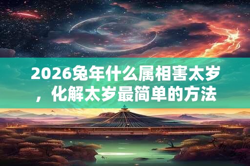 2026兔年什么属相害太岁，化解太岁最简单的方法