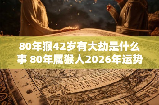 80年猴42岁有大劫是什么事 80年属猴人2026年运势表现
