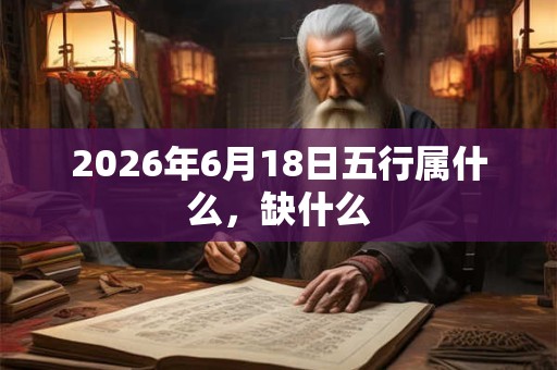 2026年6月18日五行属什么，缺什么