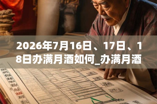 2026年7月16日、17日、18日办满月酒如何_办满月酒是吉日吗