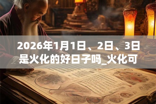 2026年1月1日、2日、3日是火化的好日子吗_火化可以吗