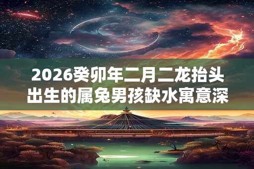 2026癸卯年二月二龙抬头出生的属兔男孩缺水寓意深刻的名字