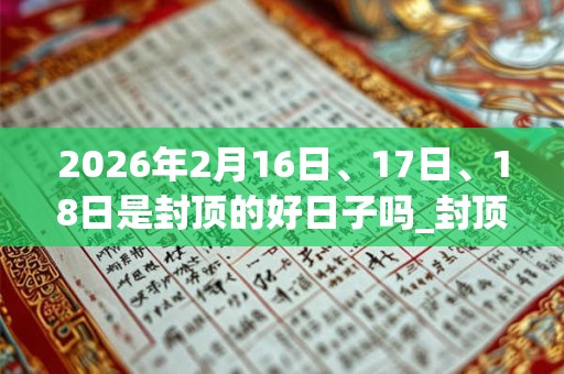 2026年2月16日、17日、18日是封顶的好日子吗_封顶可以吗
