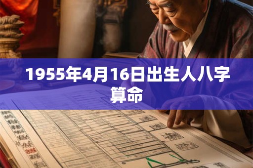 1955年4月16日出生人八字算命