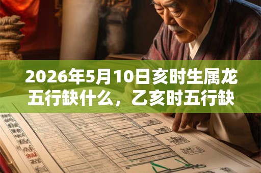 2026年5月10日亥时生属龙五行缺什么，乙亥时五行缺什么