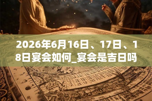 2026年6月16日、17日、18日宴会如何_宴会是吉日吗