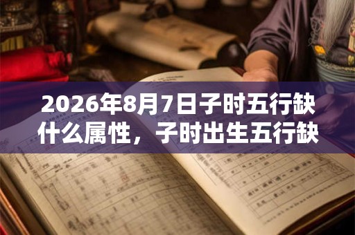 2026年8月7日子时五行缺什么属性，子时出生五行缺什么