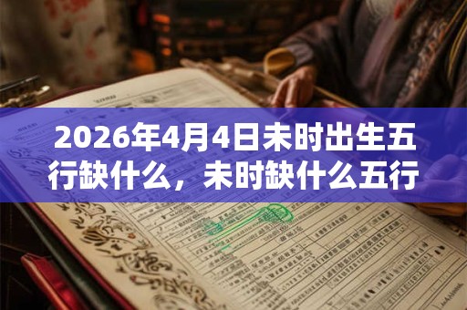 2026年4月4日未时出生五行缺什么，未时缺什么五行