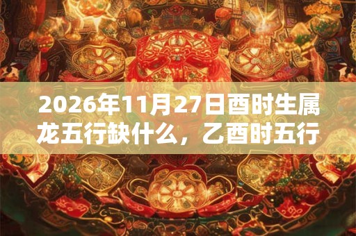 2026年11月27日酉时生属龙五行缺什么，乙酉时五行缺什么