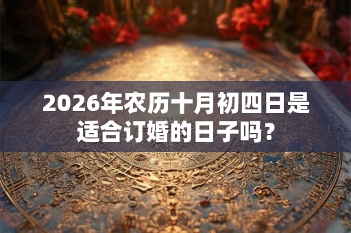 2026年农历十月初四日是适合订婚的日子吗? 2026年农历十月初四日是适合订婚的日子吗?