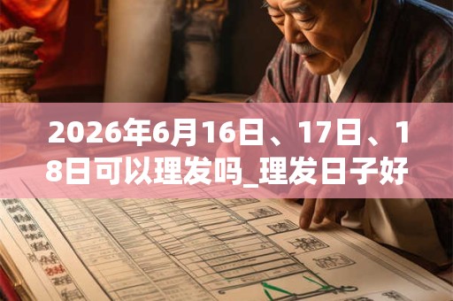 2026年6月16日、17日、18日可以理发吗_理发日子好吗