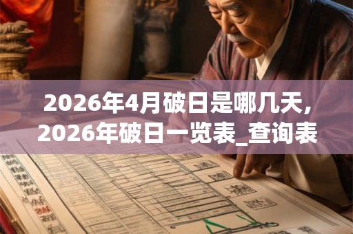 2026年4月破日是哪几天,2026年破日一览表_查询表