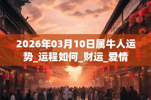 2026年03月10日属牛人运势_运程如何_财运_爱情