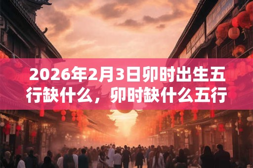 2026年2月3日卯时出生五行缺什么，卯时缺什么五行