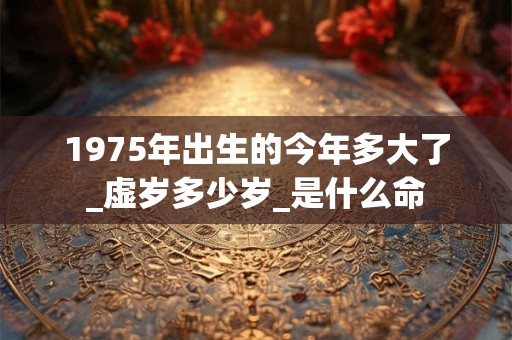 1975年出生的今年多大了_虚岁多少岁_是什么命
