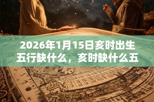 2026年1月15日亥时出生五行缺什么，亥时缺什么五行