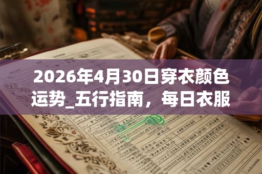 2026年4月30日穿衣颜色运势_五行指南，每日衣服颜色幸运色