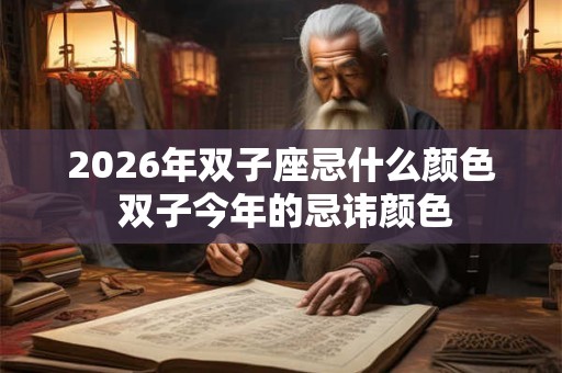 2026年双子座忌什么颜色 双子今年的忌讳颜色