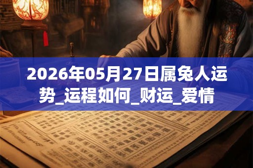 2026年05月27日属兔人运势_运程如何_财运_爱情