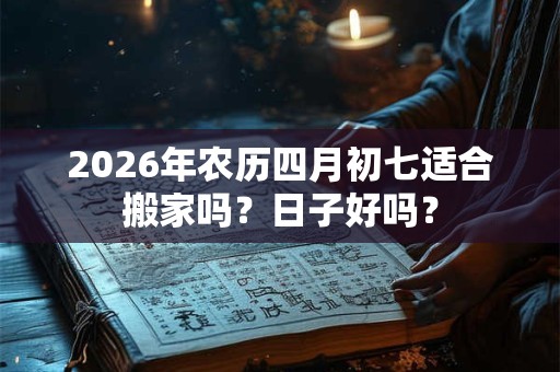 2026年农历四月初七适合搬家吗？日子好吗？