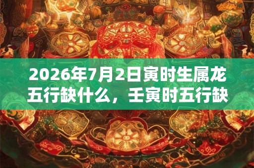2026年7月2日寅时生属龙五行缺什么，壬寅时五行缺什么