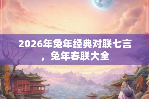2026年兔年经典对联七言，兔年春联大全